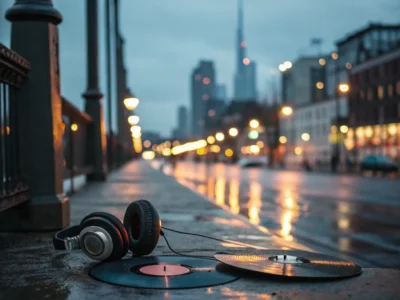 Midnight Rain On City Glass